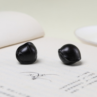 硕亨天然黑檀木雕刻富甲天下木质圆珠手串文玩念珠DIY散珠配珠