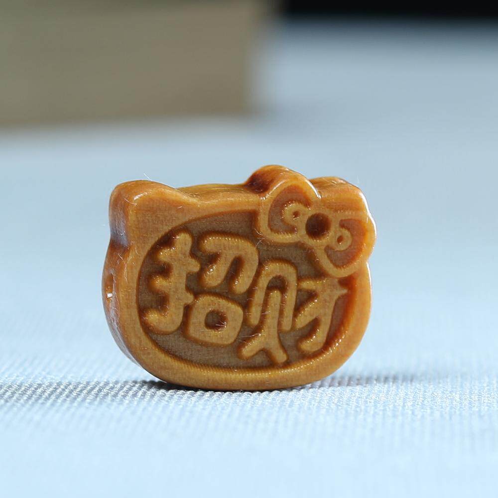 可爱招财凯蒂猫头紫檀沉香配饰手串隔珠配饰diy男女儿童手链礼物