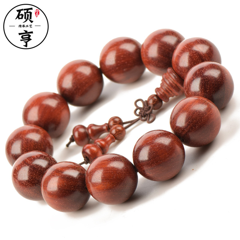 硕亨 赞比亚血檀手串 男女情侣diy非洲小叶紫檀手链20木质厂家