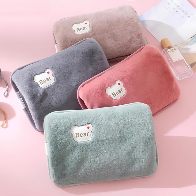 兔毛绒充电热水袋防爆款免