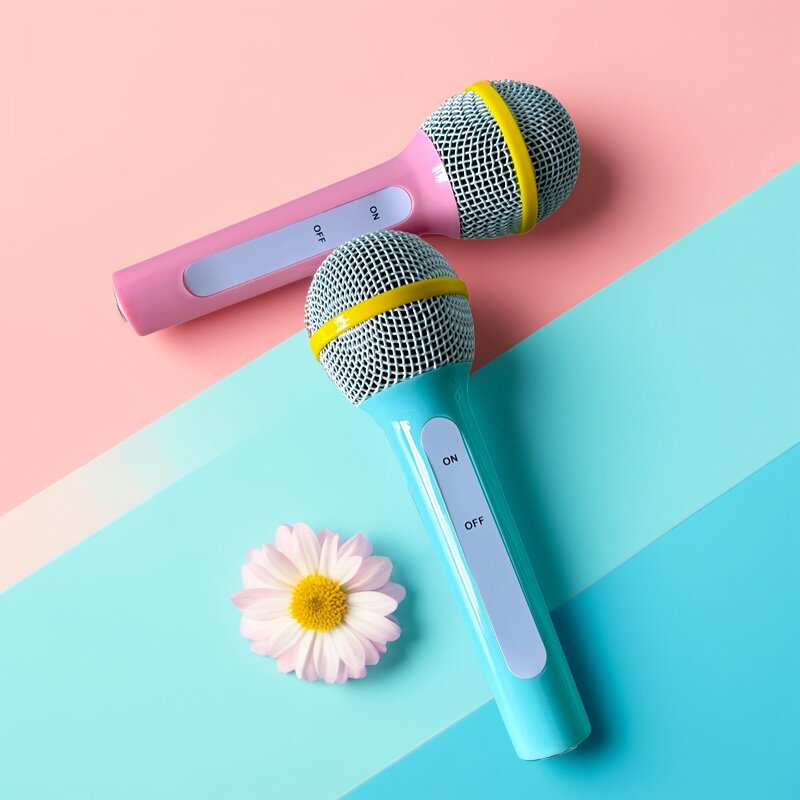 儿童仿真麦克风假唱玩具话筒采访主持模型口才班训练专用COS道具