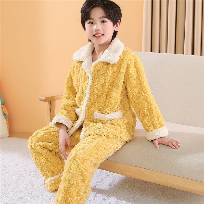 儿童睡衣法兰绒家居服套装
