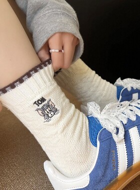 是谁的童年~好可爱刺绣猫老鼠AB款部队称设计好精致