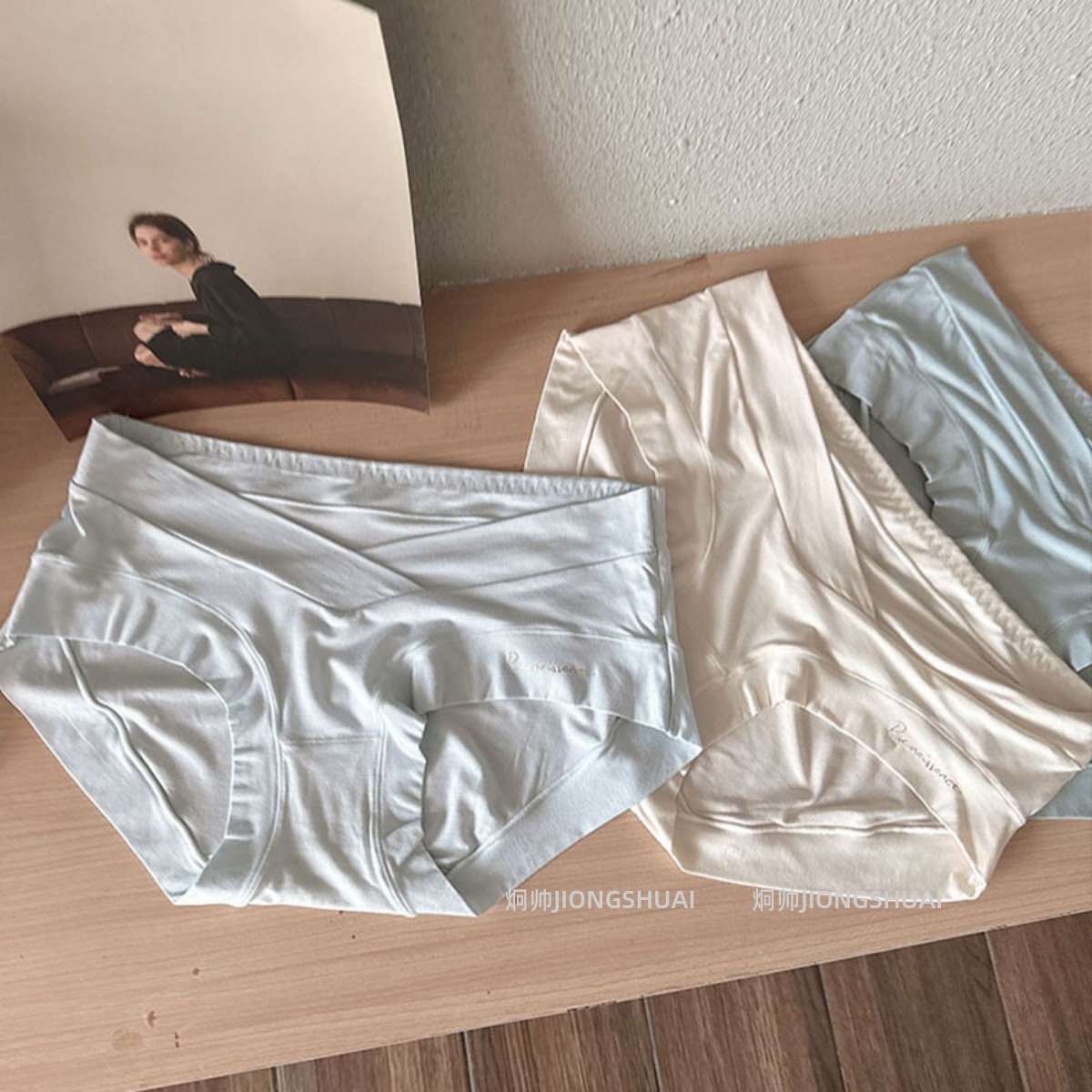 自留款60支莫代尔棉孕妇内裤低腰托腹舒适透气抗菌裆孕中晚期夏季