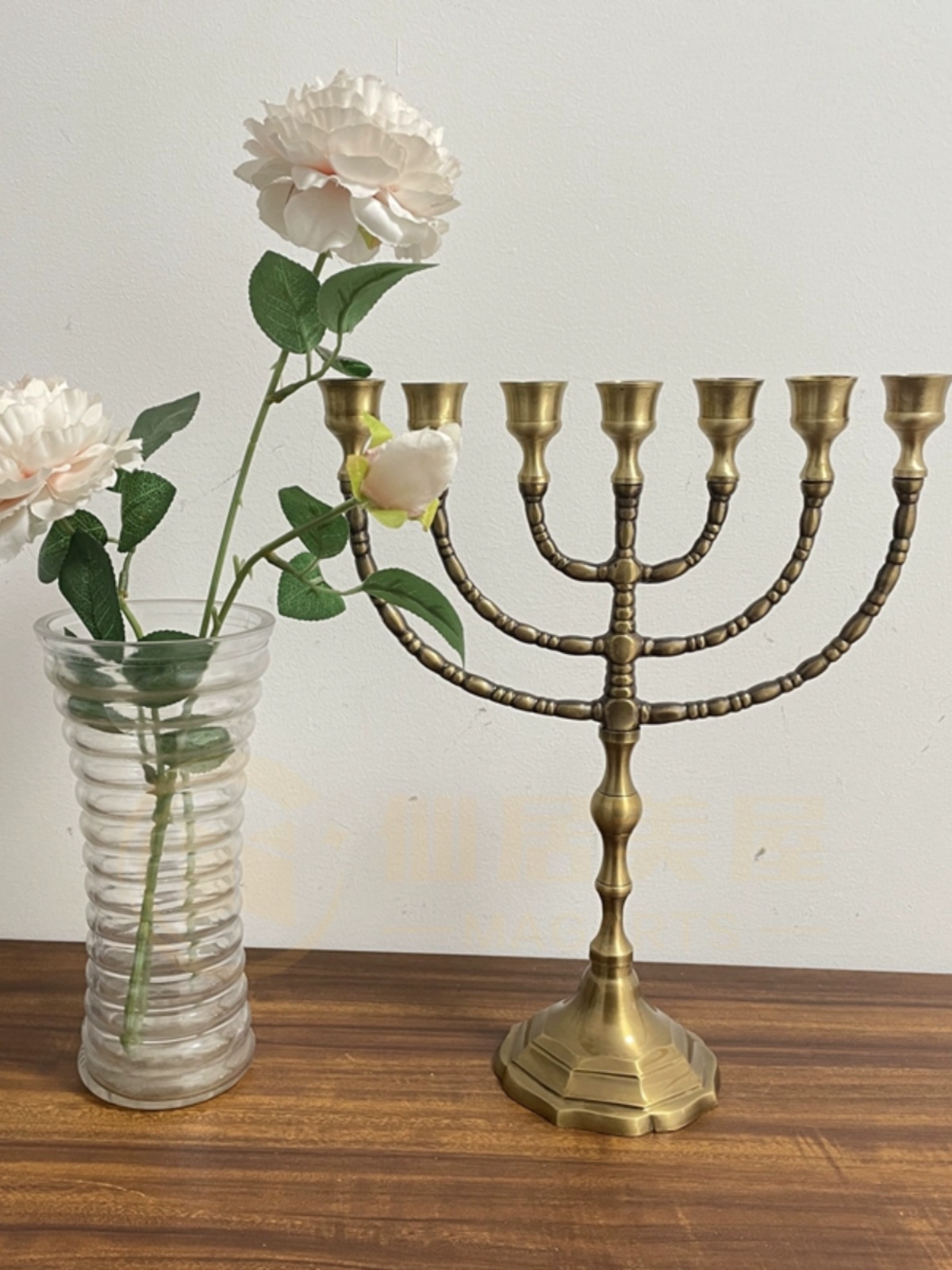 摆件以色列进口纯铜大促烛台