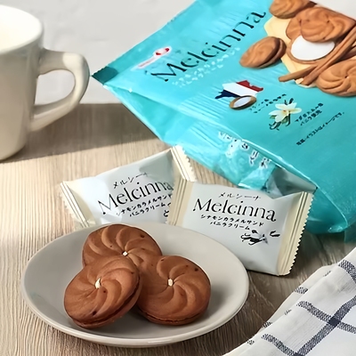 日本进口零食 TAKARA宝制果肉桂香草味奶油夹心饼干网红休闲点心