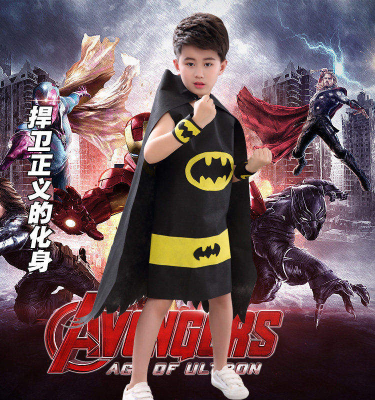 环保服装儿童时装秀蝙蝠侠作品手工制作diy幼儿园亲子活动走秀