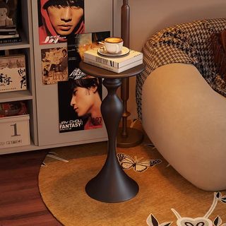 复古边几客厅茶几桌子小圆桌美式中古沙发边柜角几铁艺床头置物架