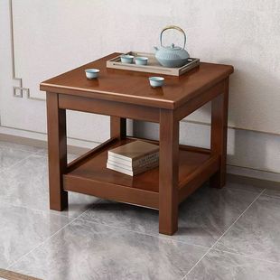 小方桌正方形木桌客厅家用60x60沙发边桌实木茶桌茶几小桌子 老式
