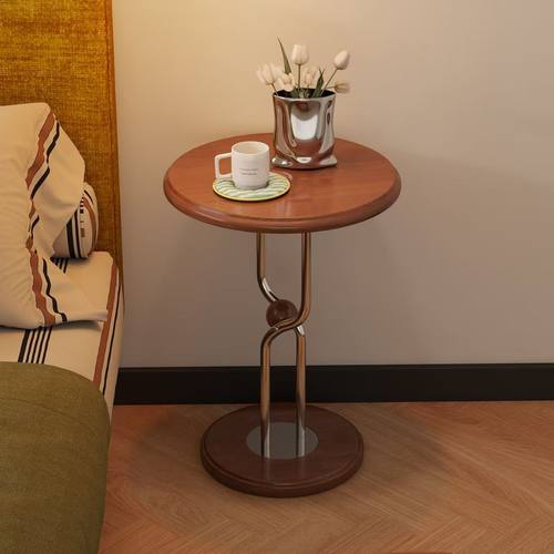 小户型床边桌床头置物架实木茶桌