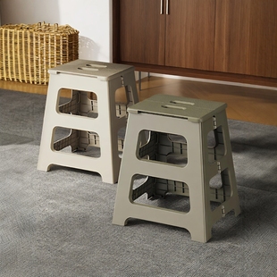 折叠高凳便携式成人家用加厚塑料椅子结实耐用小凳子入户门换鞋凳