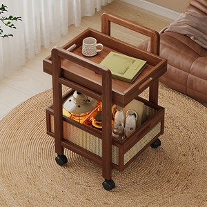 中古小推车置物架可移动茶几小桌子客厅沙发边几零食储物收纳架子