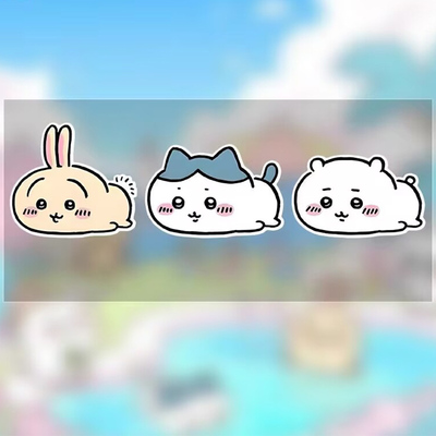 吉伊卡哇车贴纸chiikawa小八乌萨奇动漫可爱电动车装饰防水车贴纸
