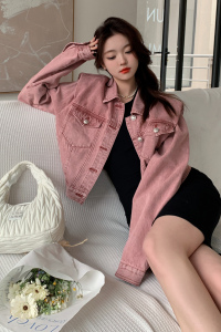 春款现货  干枯玫瑰 粉牛仔外套 286-910-P145-K218图片