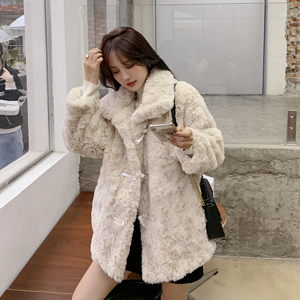 现货手感超舒服兔毛皮毛一体外套006A-2033-P155-K228