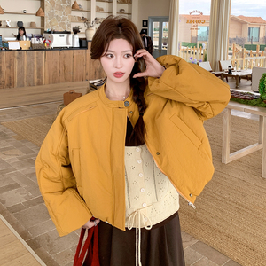现货 50绒 南瓜色短款羽绒服 286-5127-P275-K398图片