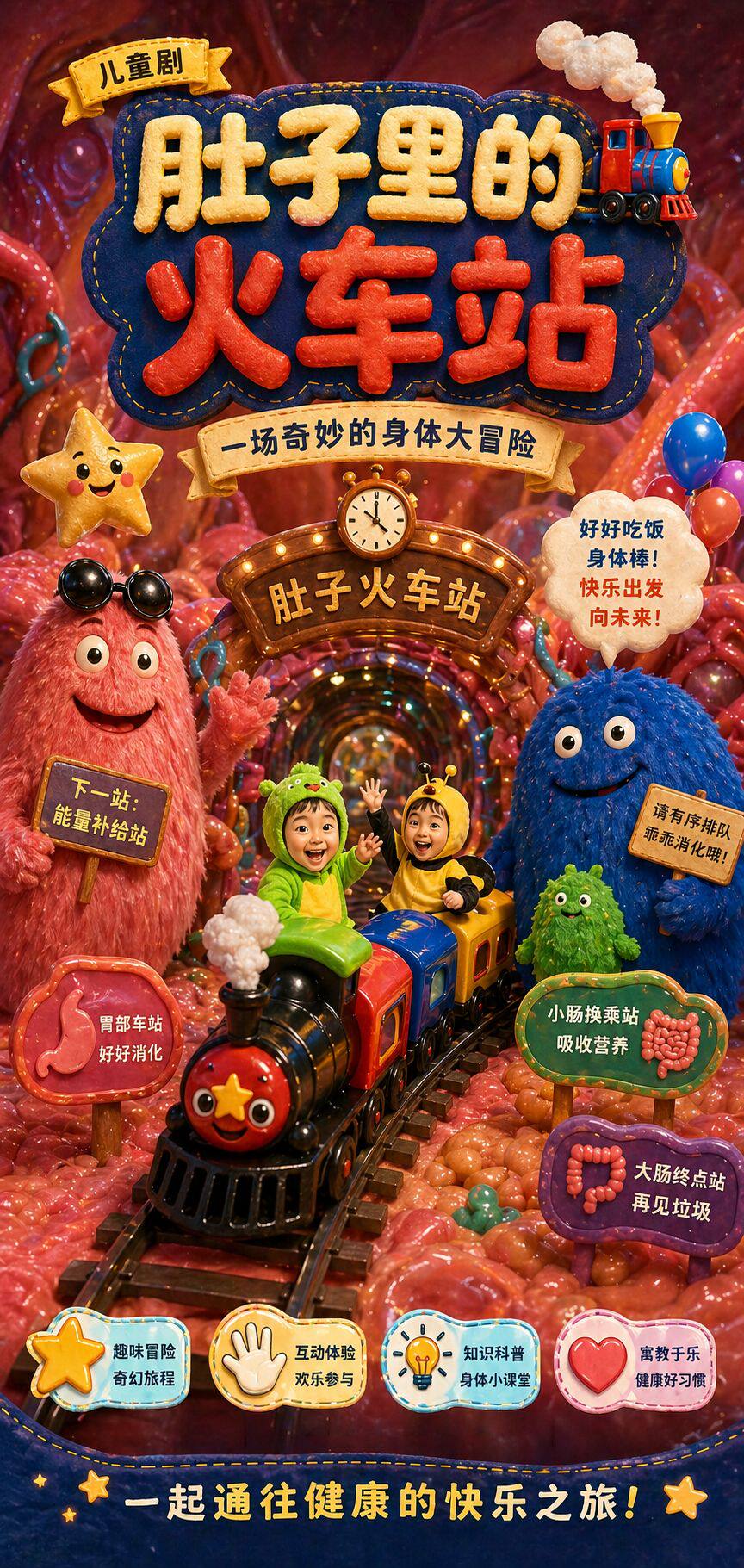 【北京】互动身体科普儿童剧 《肚子里的火车站》
