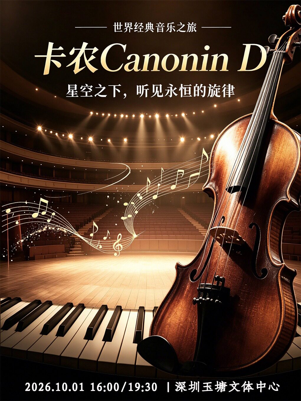 【深圳】【早鸟特惠】《我和我的祖国》《卡农》世界经典音乐之旅音乐会
