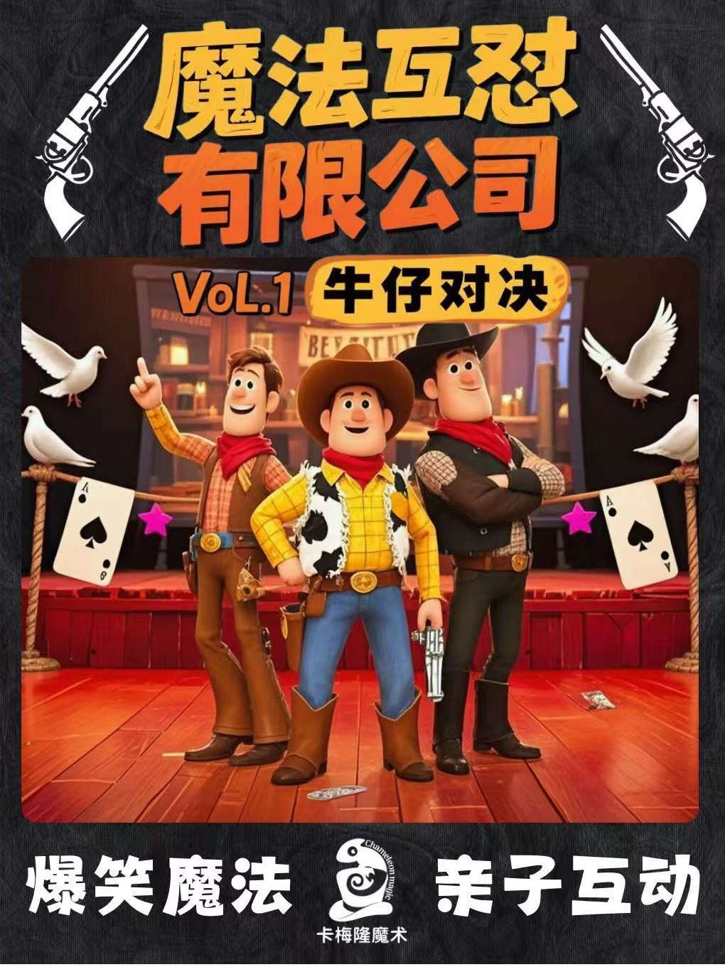 广州春晚魔术师亲手执导《魔法互怼有限公司 牛仔对决》爆笑魔术互动剧