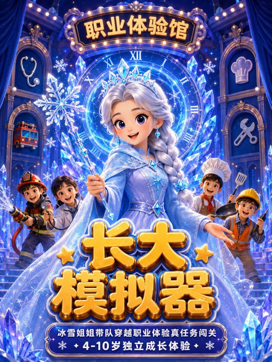 【北京】冰雪姐姐带队-蓝港沉浸式启蒙儿童剧《长大模拟器》送超大玩具 | 穿越时光变身大人 | 超值启蒙成长课