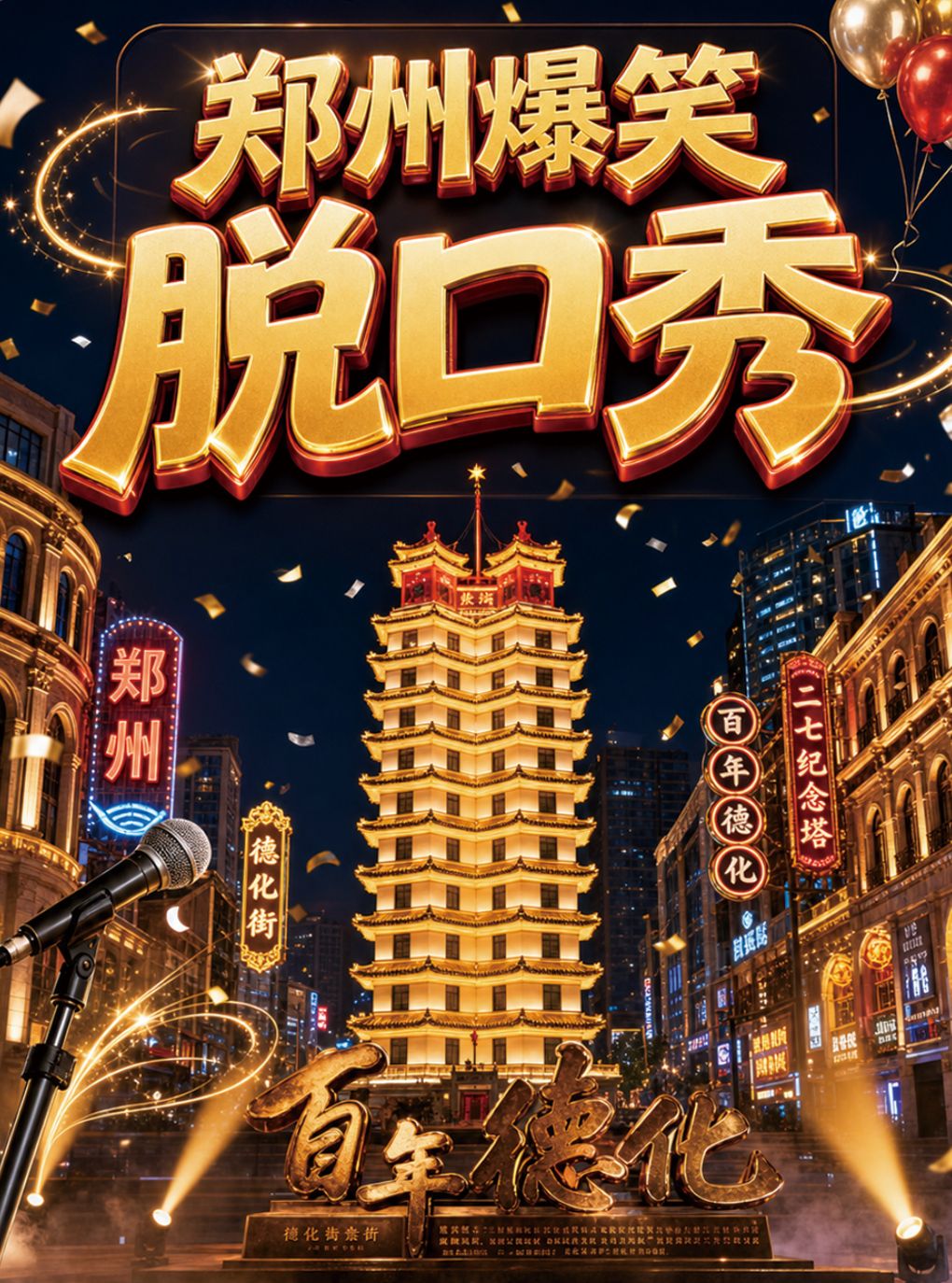 【郑州】郑州好说喜剧秀|喜剧部落精品场|爆笑脱口秀专场|轻松解压
