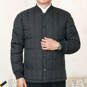 羽绒棉棉服加厚内穿爷爷装 中老年棉衣男加肥大码 特体号爸爸装 棉袄