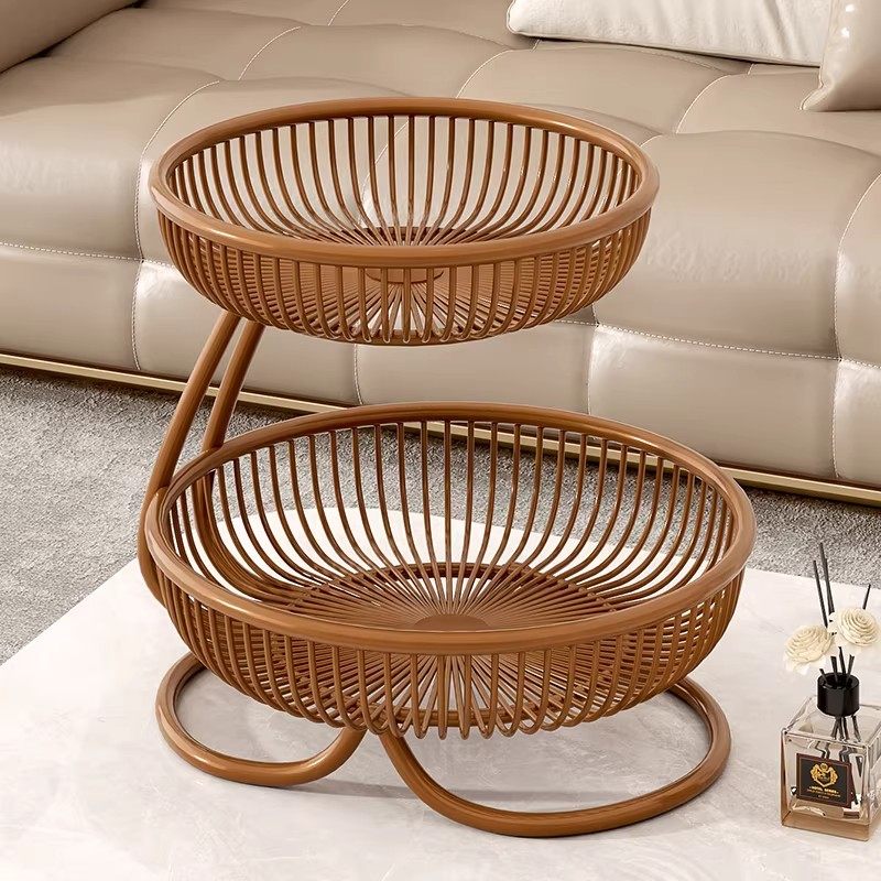 日本进口MUJIE水果盘客厅水果筐铁艺多层水果摆盘餐桌零食置物架,餐饮具,果盆/果盘/果篮,淘宝优惠券,粉丝福利购,淘宝优惠卷