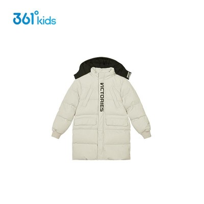 商场同款361男童中长款羽绒服2024冬季新款中大童防风保暖外套潮
