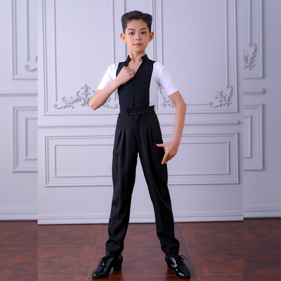 男孩拉丁舞服装新款练功服