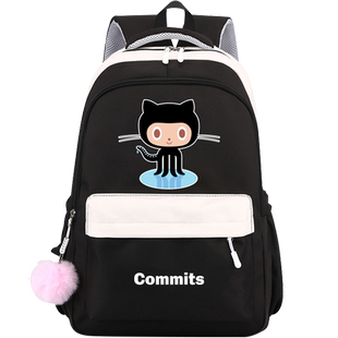 章鱼猫小恐龙it狂人程序员双肩包程序猿极客GITHUB书包男双肩背包