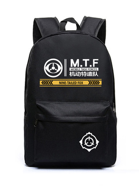 scp周边游戏基金会简约双肩背包书包双肩包大容量轻便黑色休闲包