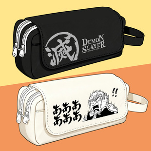 鬼灭之刃周边笔袋时透无一郎甘露寺蜜璃同人二次元动漫大容量笔盒