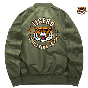 老虎头飞行服夹克美式 复古ma1飞行员夹克男棒球服卫衣飞行服外套