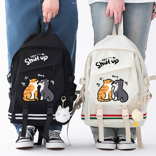 shut up 不想听 别说话 闭嘴双肩背包 双肩包大容量轻便书包痛包