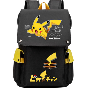 豆小萌动漫周边皮卡丘书包初中生大容量漫画双肩包联名宠物小精灵
