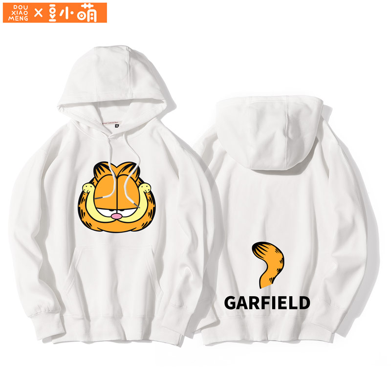 豆小萌闺蜜装加菲猫衣服经典卡通动漫周边印花情侣卫衣女连帽上衣