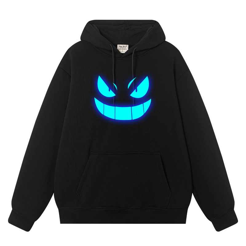 口袋妖怪周边耿鬼夜光休闲连帽卫衣男女情侣装衣服动漫二次元服饰