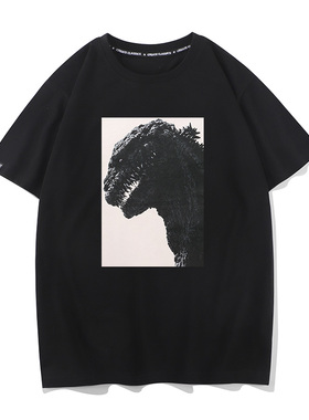 短袖新哥斯拉周边同款衣服哥吉拉电影大怪兽体恤男女T恤半袖cos服