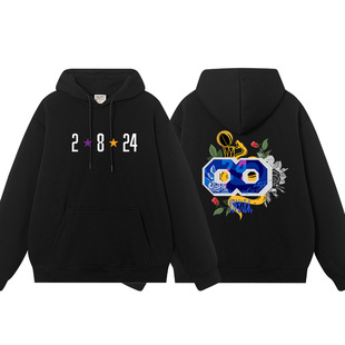 豆小萌加绒连帽篮球卫衣科比纪念衣服学生运动24 8号球衣外套男装