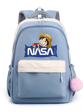 NASA联名款海贼王动漫周边双肩学生背二次元痛包书包双肩包