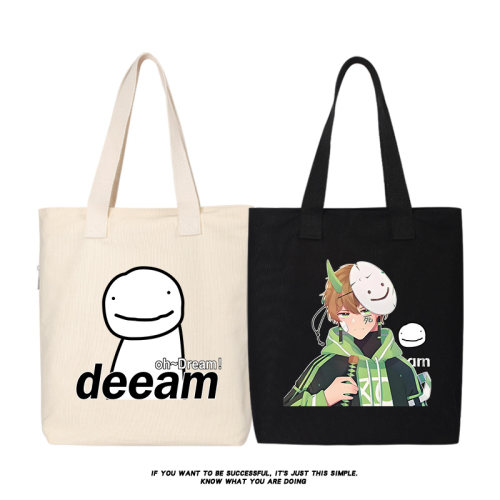 Dream我的世界单肩包帆布包托特包大容量休闲帆布背包 手提袋书包