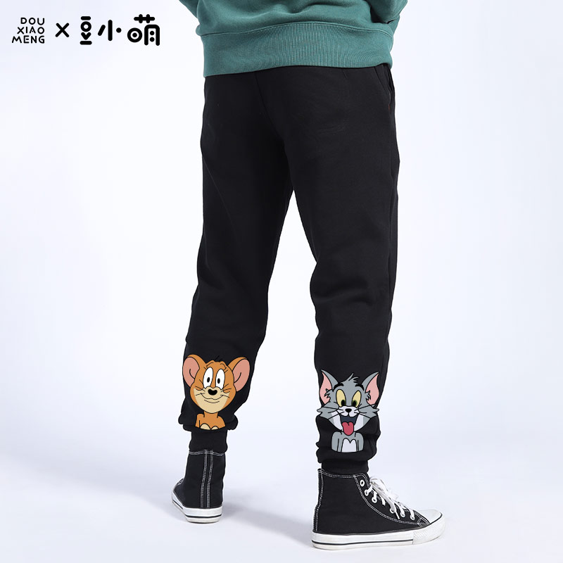 豆小萌动漫周边cos服猫和老鼠裤子汤姆和杰瑞卡通印花长裤子卫裤