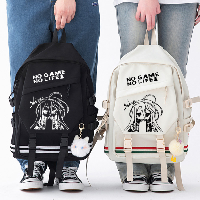游戏人生 no game no life 密码锁双肩包书包大容量学生双肩背包