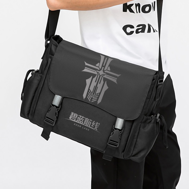 碧蓝航线铁血白鹰游戏周边潮酷鞋款单肩信封学生男女补课包工装