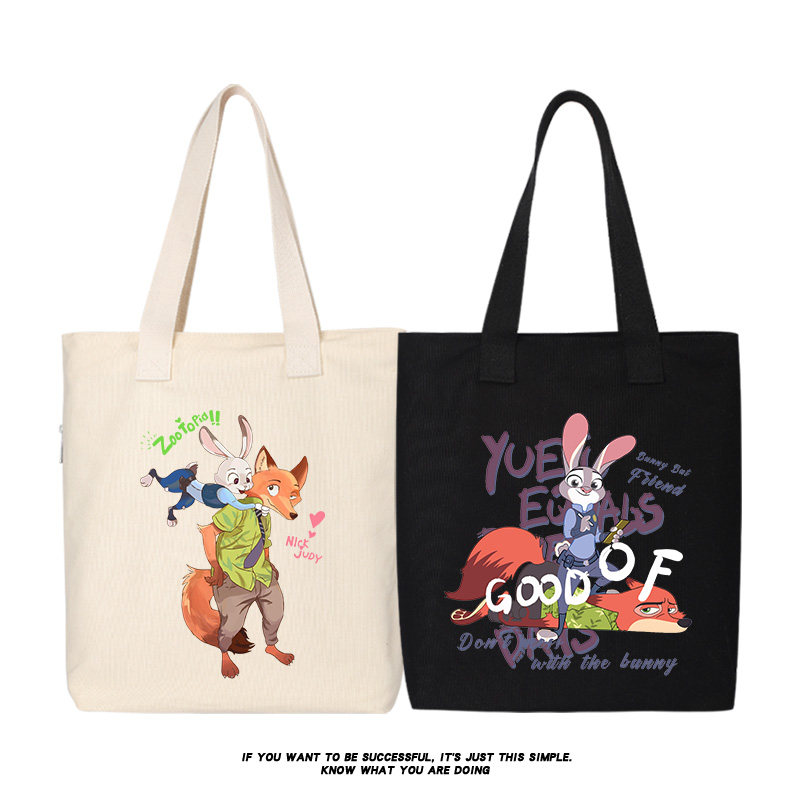 疯狂动物城周边动漫二次元帆布背包朱迪尼克狐同人手提袋,模玩/动漫/周边/娃圈三坑/桌游,动漫背包/钱包/箱包,淘宝优惠券,粉丝福利购,淘宝优惠卷