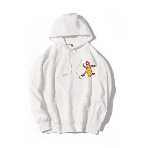 像素画小丑秋冬加绒连帽套头卫衣