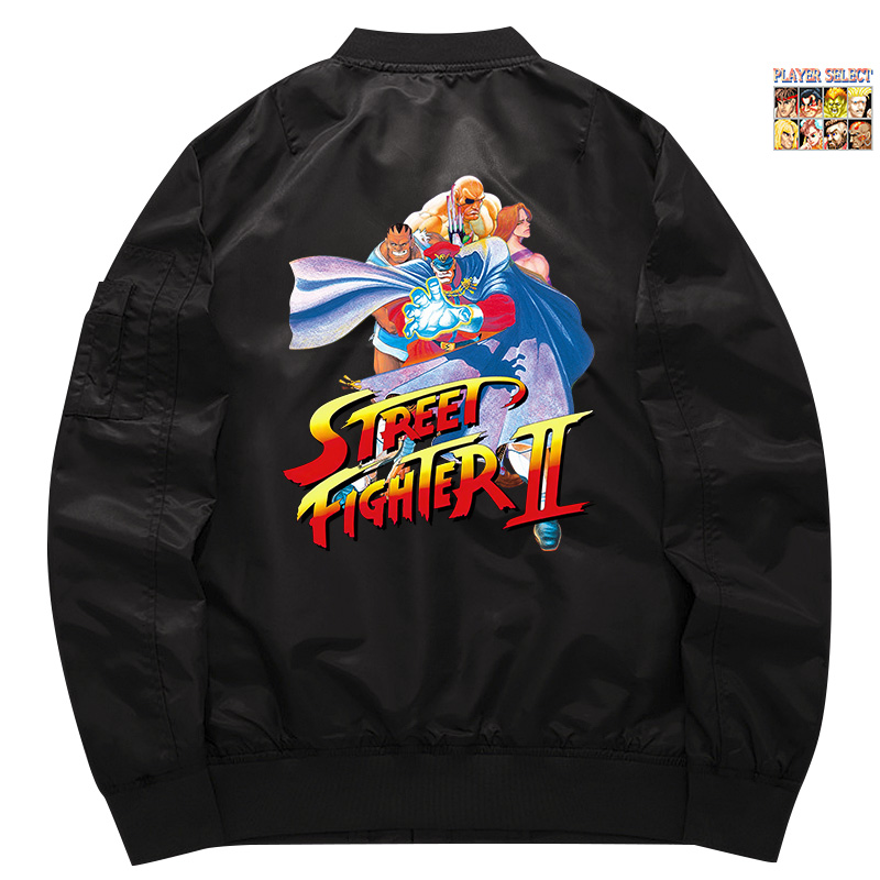 游戏周边街头霸王2街霸街头飞行服夹克卫衣休闲外套加棉加厚卫衣