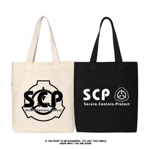scp基金会周边简约帆布包单肩斜挎手提包背包托特包手提袋 斜挎包