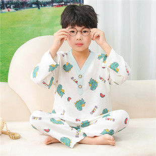 2025新款云朵棉睡衣男春秋季长袖长裤可爱卡通夏天女童家居服套装