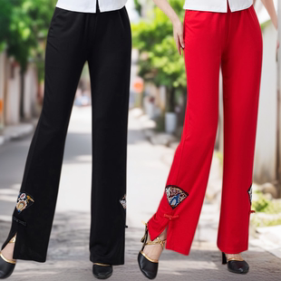 广场舞民族风古典演出跳舞长裤大码健身裤演出表演服舞蹈裤新款女